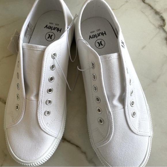*NWT* Hurley white slip-on shoes - Picture 2 of 4